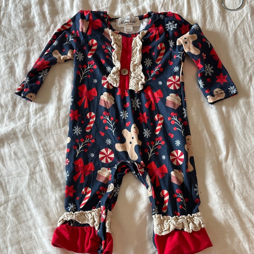 Kids One Piece - Festive Red and Blue